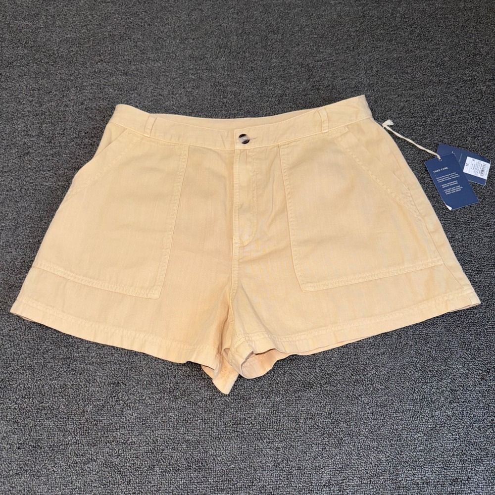 Universal Thread Womens High-Rise Utility Shorts Tan Peach Cotton Size 12 NWT